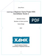 Starting A Beginner Game Project With GameMaker Studio 2 - Thesis by Oona Ponni