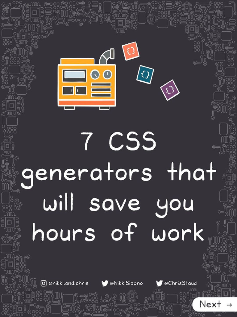7 CSS Generators That Will Save You Hours of Work ? | PDF