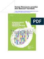 Managing Human Resources Canadian 7th Edition Belcourt Test Bank