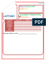 1examen Primer Grado Primer Trimestre