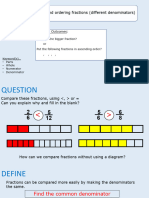 Comparing and Ordering Fractions (Unlike Denominators) Whole Lesson 2