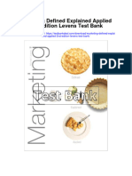 Marketing Defined Explained Applied 2nd Edition Levens Test Bank
