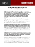 Palestine Khutbah Talking Points