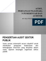 Audit, Pertgjwban Pemerintah & Auditor