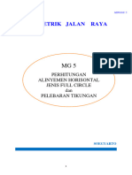 Mg.5, Geometri (Perhitungan Alinyemen Horisontal FC), Gyar