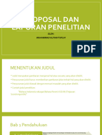 Proposal Dan Laporan Penelitian (Materi Pertemuan 9-13)