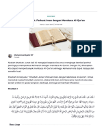 Khutbah Jumat - Perkuat Iman Dengan Membaca Al-Qur'an - NU Online