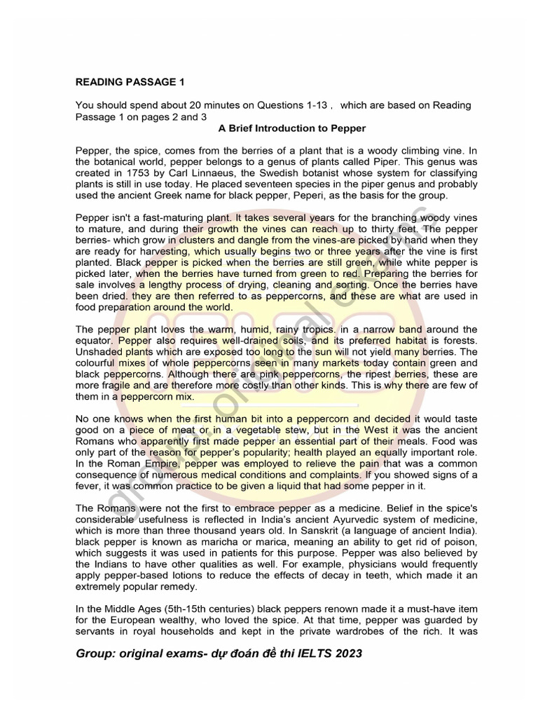 Test 9 Passage 1-2 | PDF