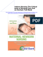 Maternal Newborn Nursing The Critical Components of Nursing Care 2nd Edition Durham Test Bank