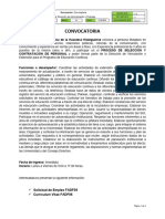 Convocatoria: Documento: Convocatoria Área: Dirección de Administración y Finanzas