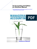 Managerial Accounting 3rd Edition Braun Solutions Manual