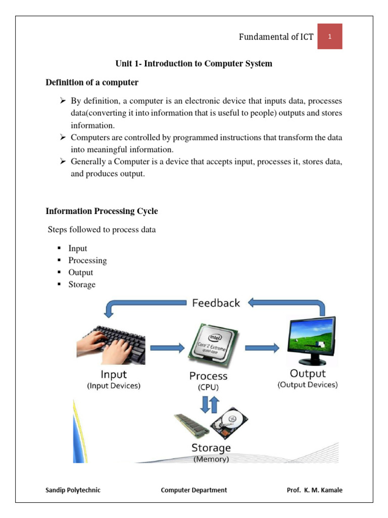 Unit 1 (Ict) PDF Computer Network Printer