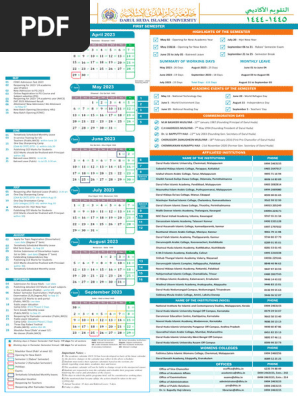 Academic Calendar 2023-2024 New Model