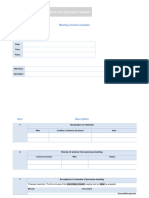 Meeting Minutes Template