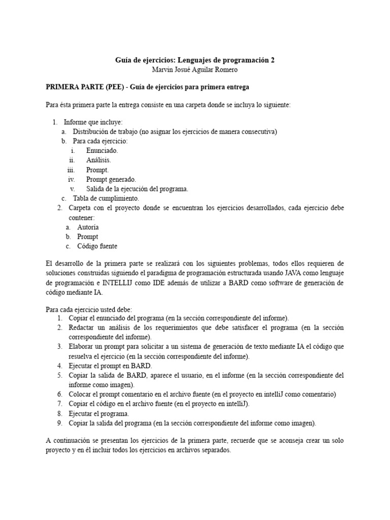Ejercicios IA065 - 3PAC2023 | PDF | Programa de computadora | Programación