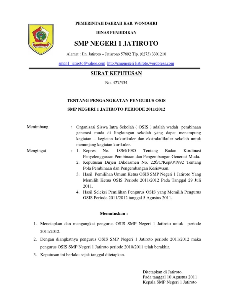 Contoh Lpj Osis Sma Modif 6