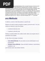 Dcit 50 - Java Methods