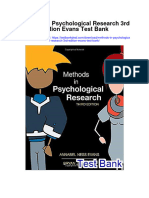 Methods in Psychological Research 3rd Edition Evans Test Bank