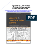 Managing and Using Information Systems A Strategic Approach 6th Edition Pearlson Test Bank
