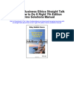 Managing Business Ethics Straight Talk About How To Do It Right 7th Edition Trevino Solutions Manual