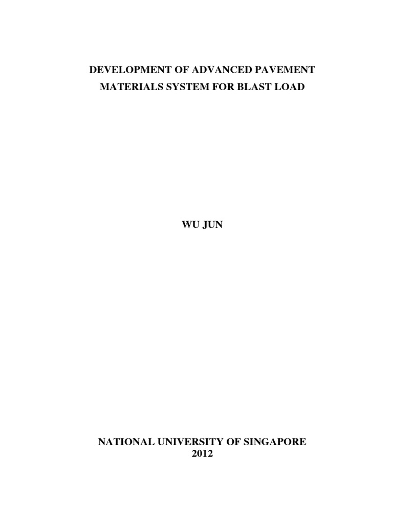 Development Of Advanced Pavement Pdf Road Surface Concrete