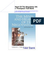 Mind and Heart of The Negotiator 5th Edition Thompson Test Bank