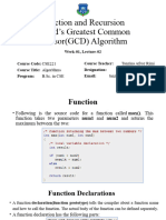 W-1 - L-2 - Function and Recursion - Euclid's Greatest Common Divisor (GCD) Algorithm