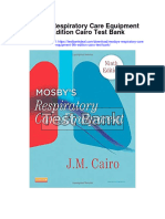 Mosbys Respiratory Care Equipment 9th Edition Cairo Test Bank