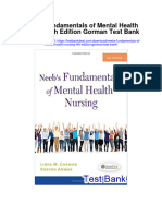 Neebs Fundamentals of Mental Health Nursing 4th Edition Gorman Test Bank