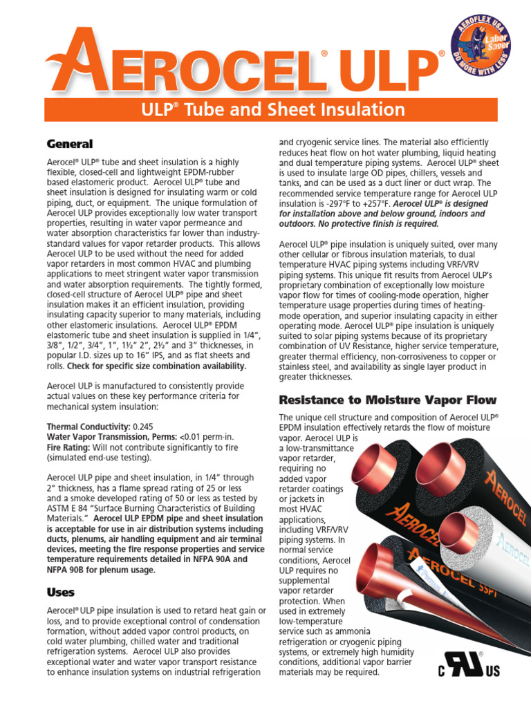 AerocelULPDataSheet, FINAL, 06 28 2017 | PDF | Thermal Insulation ...