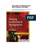 Nursing Leadership and Management 3rd Edition Patricia Test Bank