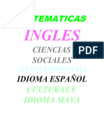 Matematicas Ingles Ciencias Sociales Cocina y Reposteria Idioma Español Culturas e Id