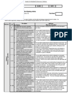 Y9 Volleyball Criterion C Rubric