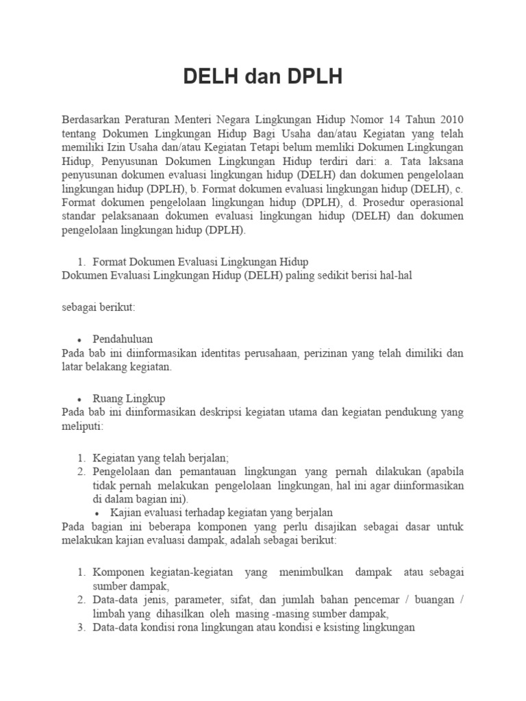 DELH Dan DPLH PDF