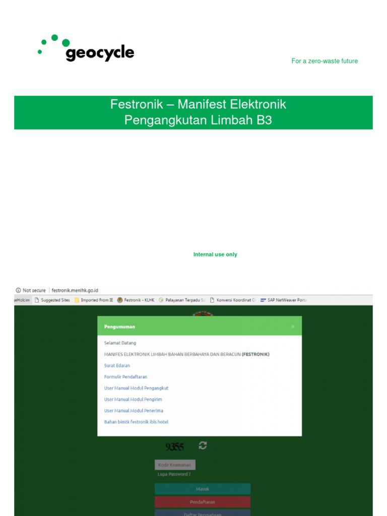 Proses Festronik Pengangkutan Limbah B3 | PDF