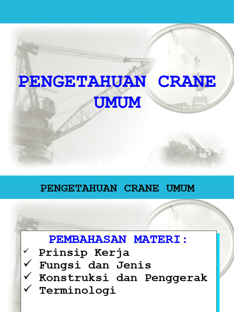Jenis dan Fungsi Crane di Pelabuhan | PDF