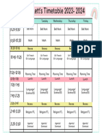 Timetable Weekly Teacher Planner