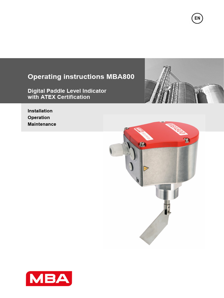 MBA800 Operating Instructions | PDF | Mains Electricity | Switch