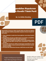 Materi Pengambilan Keputusan Dalam Kondisi Tidak Pasti