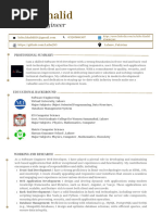 White Professional Web Designer Resume