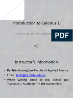 Introduction To Calculus 1 - Sep - 2020