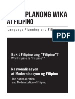 Pagpaplanong Wika at Filipino