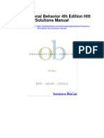 Organizational Behavior 4th Edition Hitt Solutions Manual