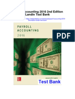 Payroll Accounting 2016 2nd Edition Landin Test Bank