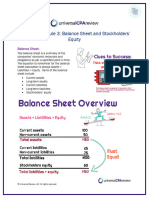 Chapter 1 Module 3: Balance Sheet and Stockholders' Equity