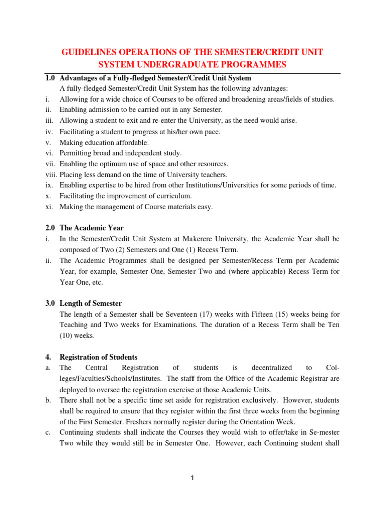 GUIDELINES - OPERATIONS - OF - THE - SEMESTER (Undergraduate Programmes ...