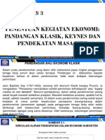 Pertemuan 3: Penentuan Kegiatan Ekonomi: Pandangan Klasik, Keynes Dan Pendekatan Masa Kini