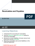 BUSN7008 Week 5 Receivables and Payables