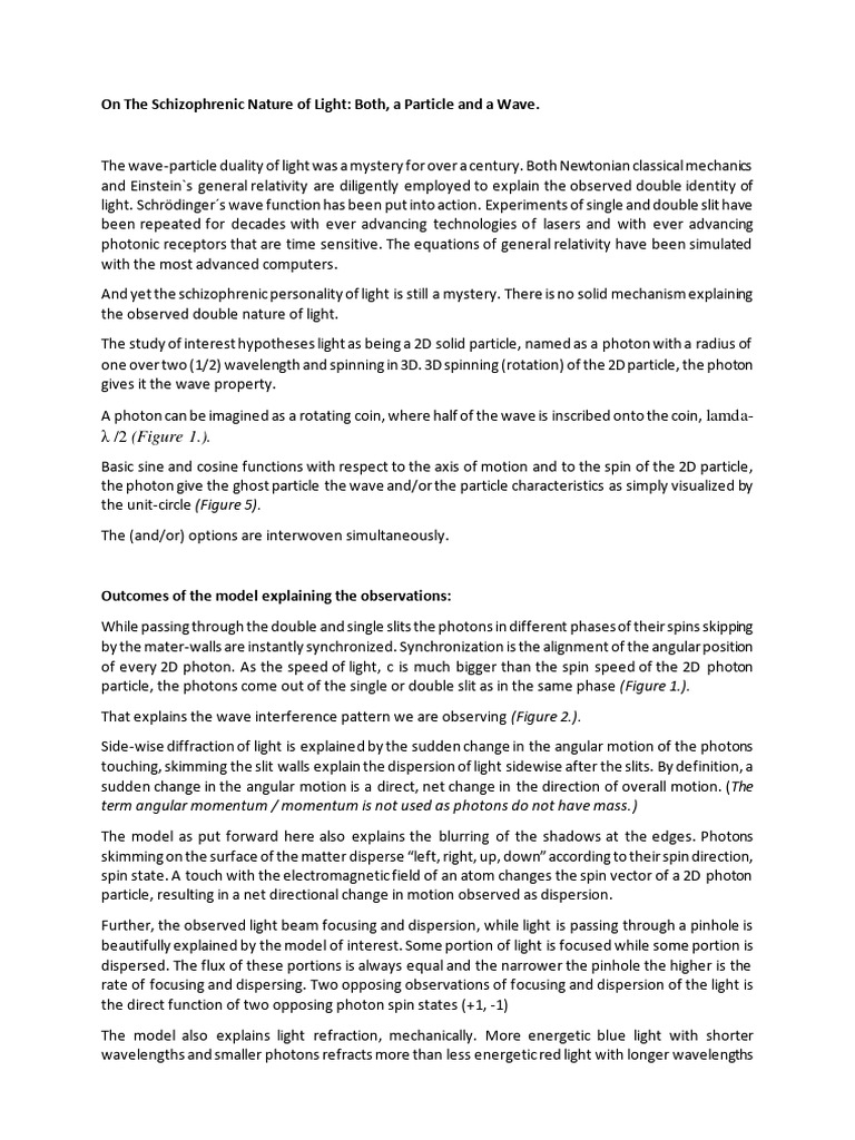 Dual Nature of Light | PDF | Photon | Light