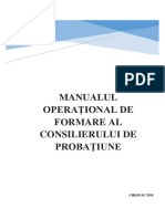 Manualul Operațional de Formare Al Consilierului de Probațiune